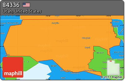 Political Simple Map of ZIP Code 84336