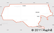 Silver Style Simple Map of ZIP code 84336, cropped outside