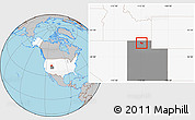 Gray Location Map of ZIP code 84337, highlighted country, highlighted state