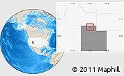 Shaded Relief Location Map of ZIP code 84337, highlighted country, highlighted state