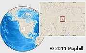 Shaded Relief Location Map of ZIP code 84337