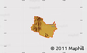 Physical Map of ZIP code 84337, cropped outside