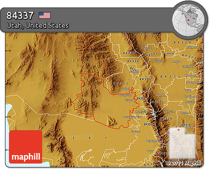 Physical Map of ZIP Code 84337