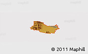 Physical Panoramic Map of ZIP code 84337, cropped outside