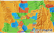 Political 3D Map of ZIP code 84338