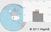 Gray Location Map of ZIP code 84338, highlighted country, highlighted state