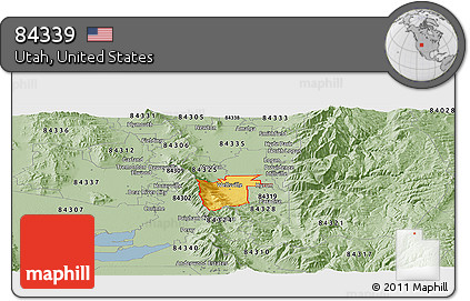 Savanna Style Panoramic Map of ZIP Code 84339