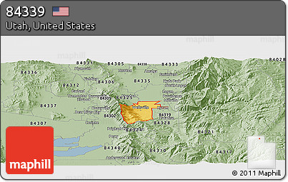 Savanna Style Panoramic Map of ZIP Code 84339