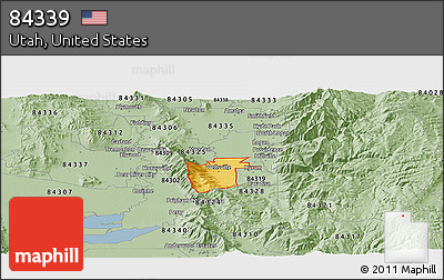 Savanna Style Panoramic Map of ZIP Code 84339