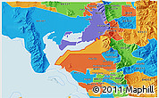 Political 3D Map of ZIP code 84340