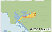 Savanna Style 3D Map of ZIP code 84340, single color outside