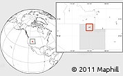Blank Location Map of ZIP code 84340, highlighted state