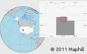 Gray Location Map of ZIP code 84340, highlighted country, highlighted state