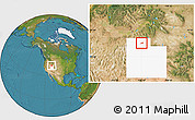 Satellite Location Map of ZIP code 84340, highlighted state