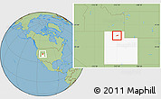 Savanna Style Location Map of ZIP code 84340, highlighted state