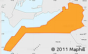Political Simple Map of ZIP code 84340, single color outside, borders and labels