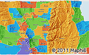 Political 3D Map of ZIP code 84341