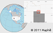 Gray Location Map of ZIP code 84341, highlighted country, highlighted state