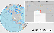 Gray Location Map of ZIP code 84341, highlighted state