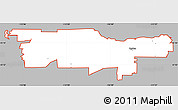 Gray Simple Map of ZIP code 84401, cropped outside