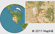 Satellite Location Map of ZIP code 84501