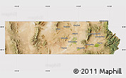 Satellite Map of Beaver County, cropped outside