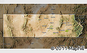 Satellite Map of Beaver County, darken
