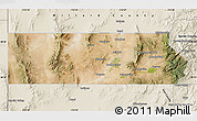 Satellite Map of Beaver County, shaded relief outside