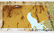 Physical 3D Map of Box Elder County, satellite outside
