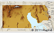 Physical 3D Map of Box Elder County, shaded relief outside