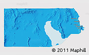 Political 3D Map of Box Elder County, cropped outside