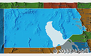 Political 3D Map of Box Elder County, darken
