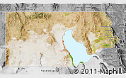 Satellite 3D Map of Box Elder County, desaturated