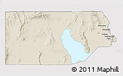 Shaded Relief 3D Map of Box Elder County, cropped outside