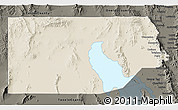 Shaded Relief 3D Map of Box Elder County, darken