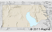 Shaded Relief 3D Map of Box Elder County, desaturated