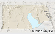 Shaded Relief 3D Map of Box Elder County, lighten