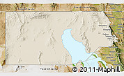 Shaded Relief 3D Map of Box Elder County, satellite outside
