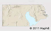 Shaded Relief 3D Map of Box Elder County, single color outside