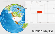 Physical Location Map of Box Elder County, highlighted country
