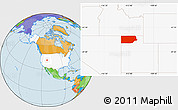 Political Location Map of Box Elder County, highlighted country