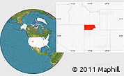 Satellite Location Map of Box Elder County, highlighted country