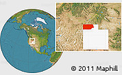 Satellite Location Map of Box Elder County, highlighted parent region