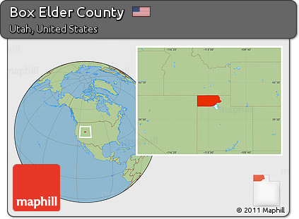 Savanna Style Location Map of Box Elder County