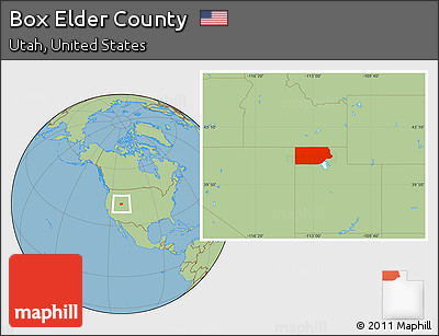 Savanna Style Location Map of Box Elder County