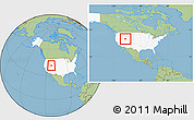 Savanna Style Location Map of Box Elder County, highlighted country, within the entire country