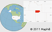 Savanna Style Location Map of Box Elder County, highlighted country