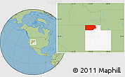 Savanna Style Location Map of Box Elder County, highlighted parent region