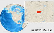 Shaded Relief Location Map of Box Elder County
