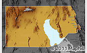 Physical Map of Box Elder County, darken, desaturated